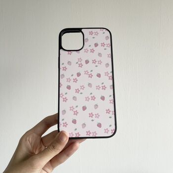 Strawberries / Flowers Phone Case, 3 of 3