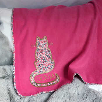 Liberty Rabbit Personalised New Baby Blanket Gift, 5 of 6