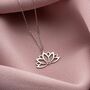 Lotus Flower Birthstone Necklace, thumbnail 9 of 12