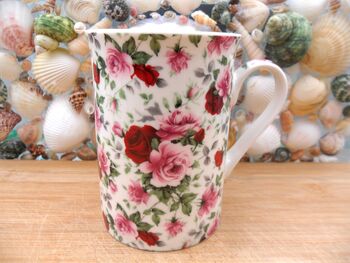 Set Of Six Straight Mugs In Assorted Floral Designs, 4 of 10