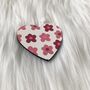 Pink Flower Heart Coaster, thumbnail 2 of 2