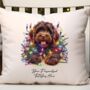Personalised Cockapoo In Christmas Lights, thumbnail 4 of 12