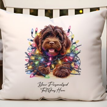 Personalised Cockapoo In Christmas Lights, 4 of 12