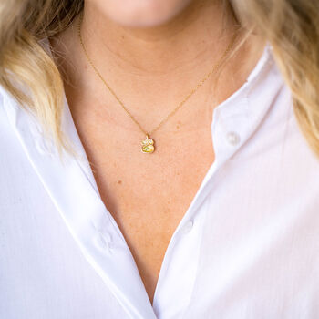 Peridot Birthstone And Gold Vermeil Plated Necklace, 3 of 4