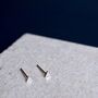 Mini Sterling Silver Triangle Stud Earrings, thumbnail 4 of 7