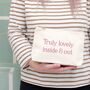 'Inside And Out’ Quote Canvas Makeup Bag, thumbnail 1 of 9