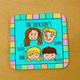 Personalised Family Coasters Pack Of Four, thumbnail 3 of 6