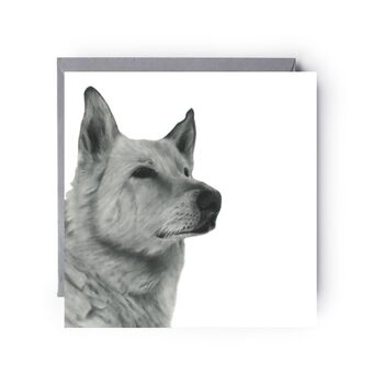 Alsatian Dog Hand Drawn Greeting Card, 6 of 6