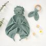 Organic Baby Lion Comforter With Teether And Bag, thumbnail 7 of 9