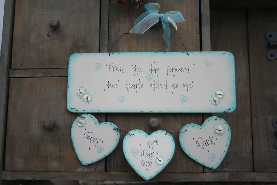 Personalised Handmade Wedding Plaque Keepsake By Primitive Angel Personalised Handmade Wedding Plaque Keepsake