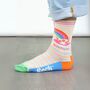 Positivitea Combed Cotton Funny Ankle Socks Women's, thumbnail 2 of 5