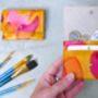 Hand Painted Leather Coin And Card Purse Tutti Fruity, thumbnail 7 of 9