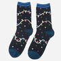 Women's Bamboo Socks Black Sparkly Party Lights, thumbnail 2 of 3