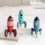 Three Wooden Rocket Construction Toys, thumbnail 1 of 2