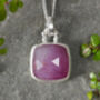 Natural Pink Sapphire Necklace, thumbnail 1 of 4