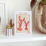 Personalised 'You're My Lobster' A6 Greeting Card With Inside Message, thumbnail 3 of 3