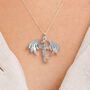 Mens Sterling Silver Flying Wyvern Dragon Necklace, thumbnail 1 of 12