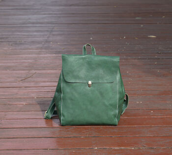 Womens Colorway Genuine Leather Backpack, 7 of 12