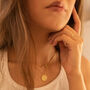 Dainty 14 K Gold Cross Choker Necklace, thumbnail 4 of 8