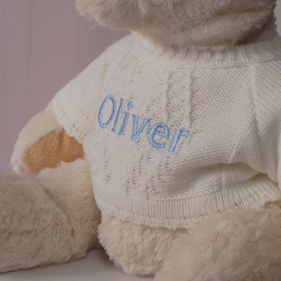 personalised christening bear