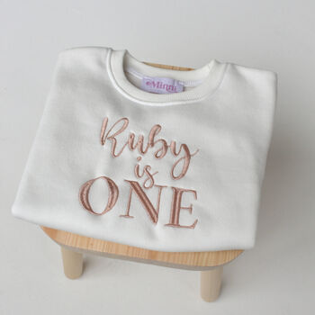 Personalised 'One' First Birthday Sweatshirt, 2 of 9