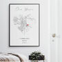 New Home Gift Personalised Housewarming Map Print, thumbnail 2 of 5