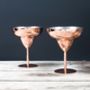 Personalised Set Of Two Deco Copper Cocktail Glasses, thumbnail 1 of 2