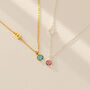 Initial Necklace With Birthstone, thumbnail 8 of 12