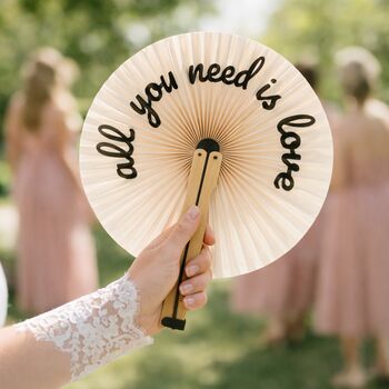 Personalised “All You Need Is Love” Fan, 2 of 4
