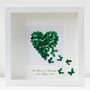 Framed Jade Wedding Anniversary Butterfly Heart, thumbnail 1 of 4