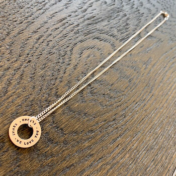 Handmade Sterling Silver Washer Necklace, 3 of 5