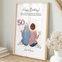 50th Birthday Best Friend Personalised Print, thumbnail 1 of 6