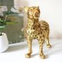 Gold Standing Leopard 12” Majestic Statement Ornament, thumbnail 2 of 5