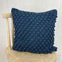 Fair Trade Chunky Boho Bobble Wool Cushion Cover 40cm, thumbnail 4 of 12