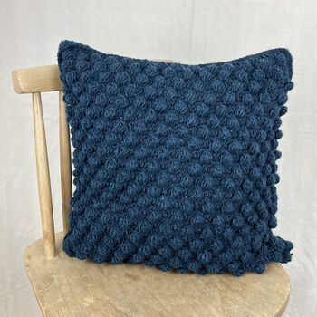 Fair Trade Chunky Boho Bobble Wool Cushion Cover 40cm, 4 of 12