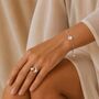 Adjustable June Love Birthstone Ring In Sterling Silver Moonstone, thumbnail 2 of 3