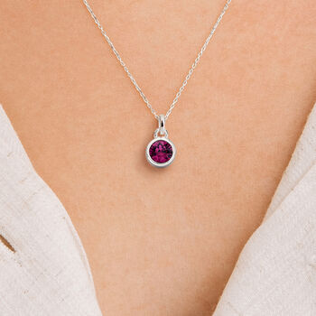 Personalised Sterling Silver February Amethyst Birthstone Necklace, 2 of 12