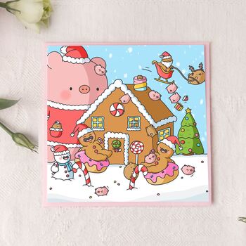 Cute Christmas Gingerbread Card, 3 of 7