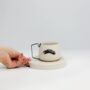 Hic Ceramics Handmade Tea Saucer And Cup Set, thumbnail 1 of 3