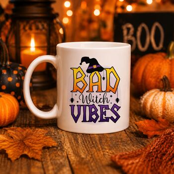 Bad Witch Vibes Halloween Mug Gift, 3 of 6