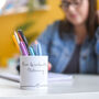 Teacher's Personalised Name Pencil Pen Pot Gift, thumbnail 1 of 6