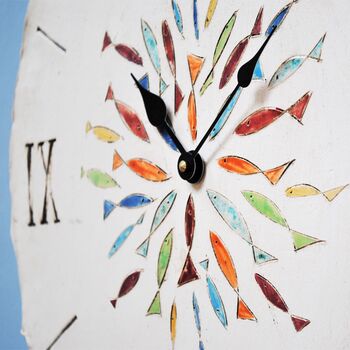 Large Shoal Of Fish Pendulum Wall Clock, 5 of 7