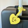 Emoji Heart Leather Luggage Tag, thumbnail 4 of 5