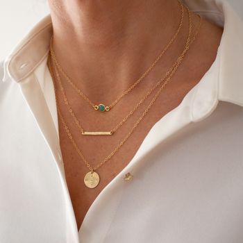 necklace gold delicate notonthehighstreet