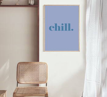 Chill Bold Typographic Word Art Print, 4 of 7
