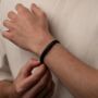 Personalised All Black Leather Bracelet, thumbnail 10 of 10