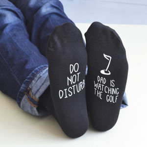 Personalised Do Not Disturb Golf Socks By Solesmith