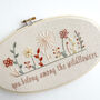 'Among The Wildflowers' Hand Embroidered Floral Hoop, thumbnail 1 of 5