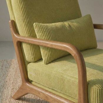 Swift High Beige Corduroy Accent Chair, 4 of 7