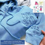 Personalised Embroidered Kids Drawing Hoodie, thumbnail 7 of 12